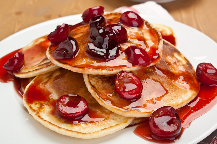 Boozy cherry pancakes MummyPages.ie Boozy cherry pancakes MummyPages.ie
