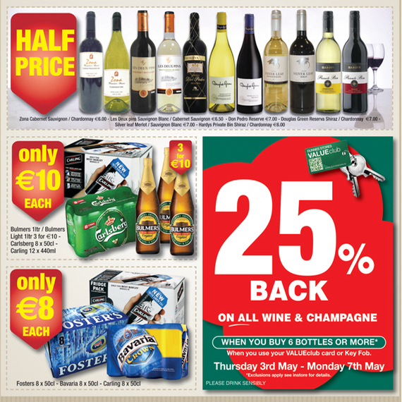 Dunnes Stores Bank Holiday 25 Back On Value Club Card