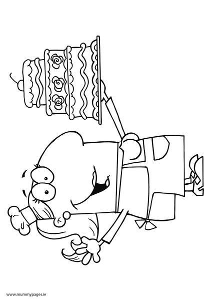 Birthday Cake Colouring Page To Download It Just Click The Pdf Button Underneath Screen Shot If You Dont Have Adobe PDF Reader
