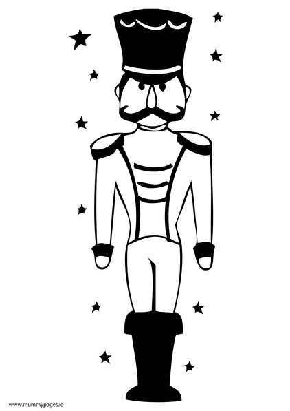 Christmas nutcracker prince Colouring Page | MummyPages.MummyPages.ie