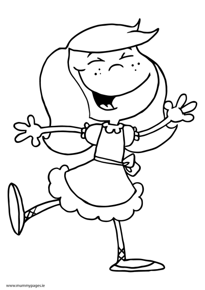 Dancing Girls Coloring Pages 5