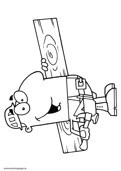 Carpenter Colouring Page | MummyPages.MummyPages.ie
