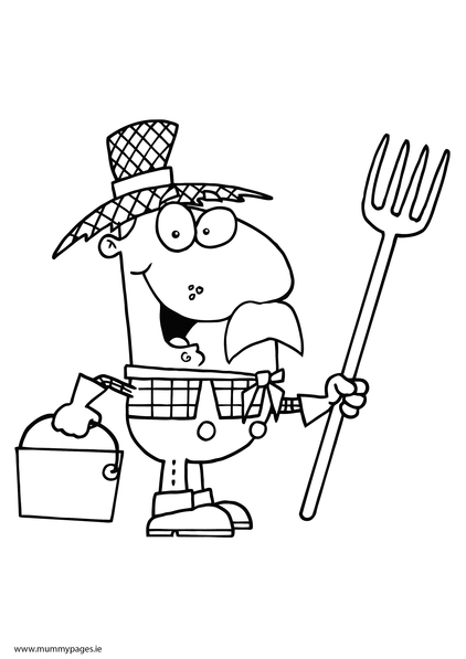 Farmer Colouring Page | MummyPages.MummyPages.ie