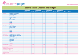 Back to School Checklist