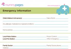 Emergency information