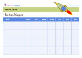 Boys reward chart