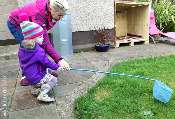 Why hang out with boring old Dada when you can fish for imaginary whales in Nana's garden?